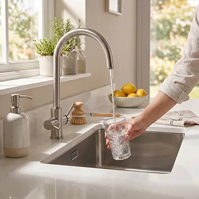 alkaway 3way tap filling glass